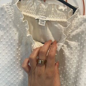 J. Crew Cream Textured Blouse